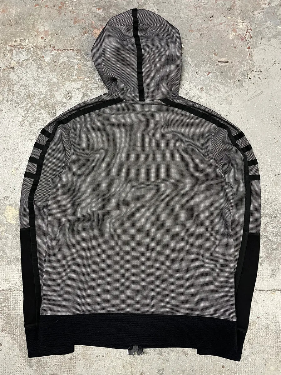 Helmut Lang Grey Black Lined Zipped Hoodie - Image 7