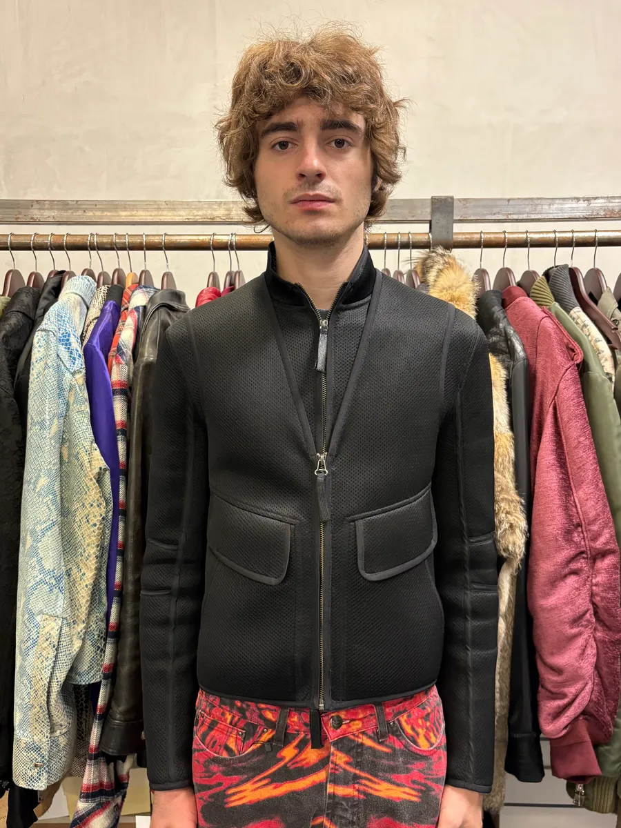 Helmut Lang Jacket & Vest Black Biker Combo - Image 2