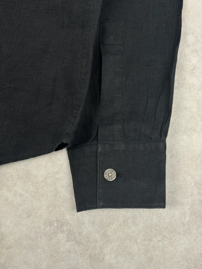 Hermès Black Linen Shirt - Image 10