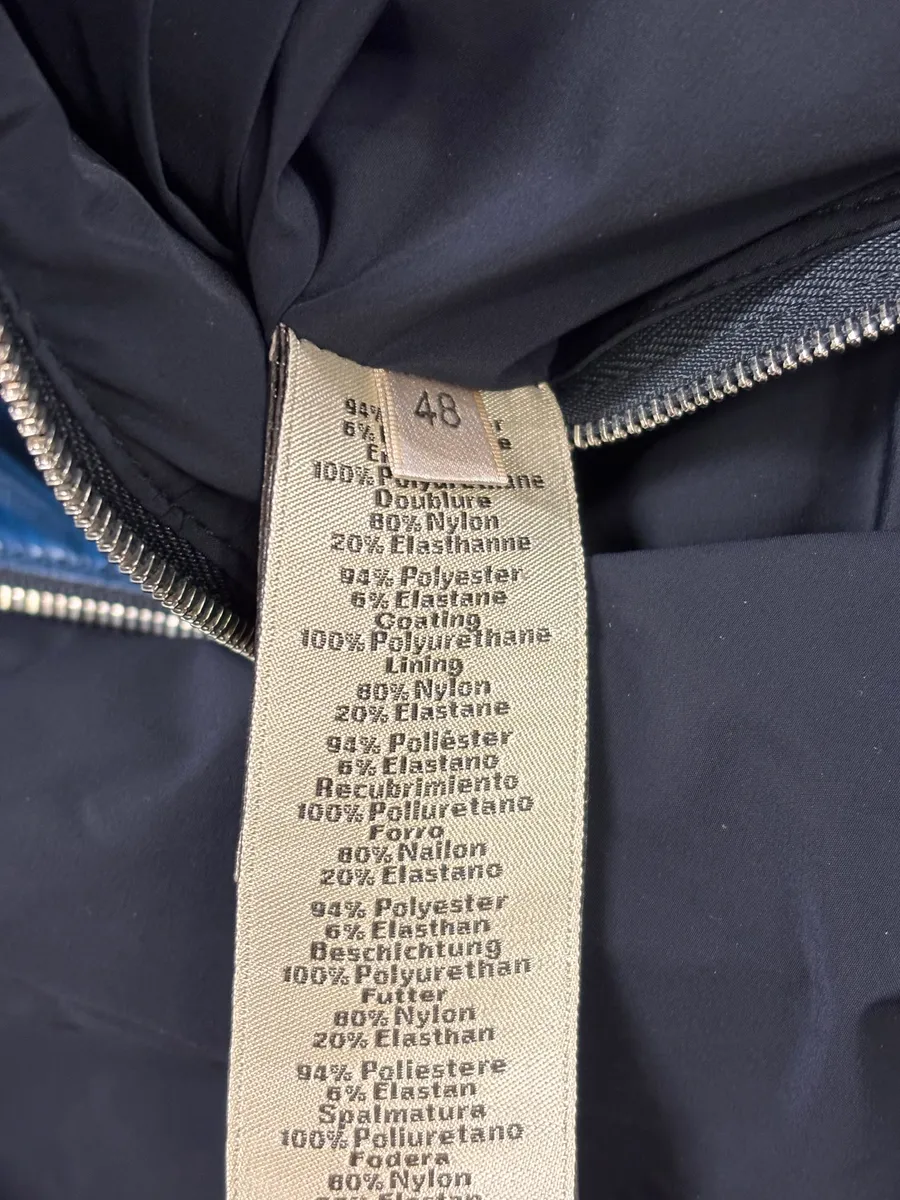 Hermès Metallic Blue Nylon Bomber Jacket - Image 11
