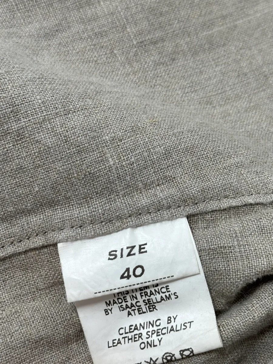 Isaac Sellam Beige Suede Lambskin Leather Blazer - Image 13
