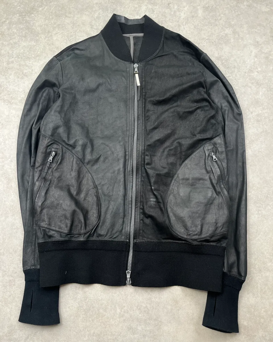Isaac Sellam Black Architectural Leather Jacket - Image 4
