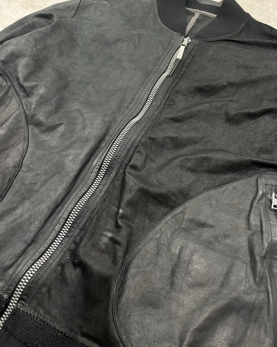 Isaac Sellam Black Architectural Leather Jacket - Image 8