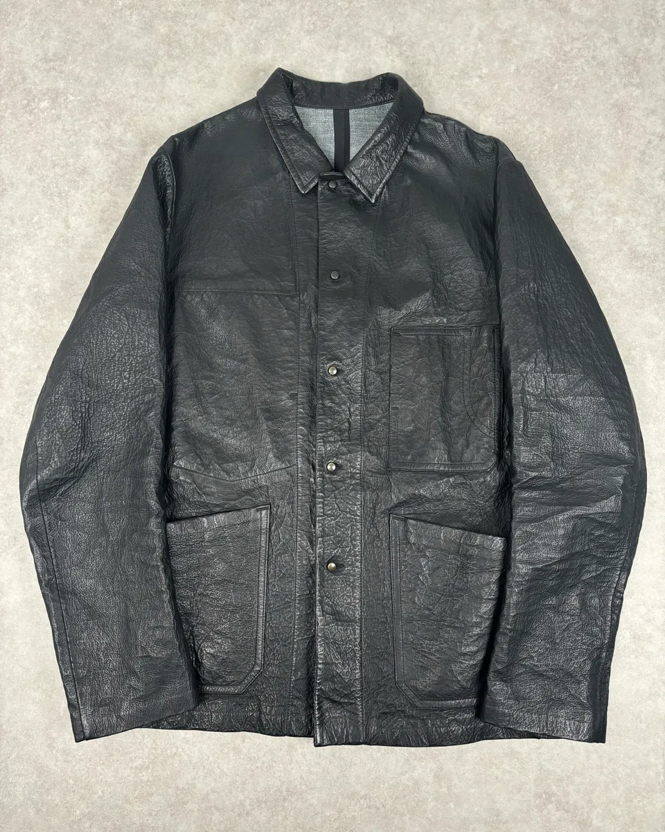 Isaac Sellam Black Premium Buttoned Leather Jacket