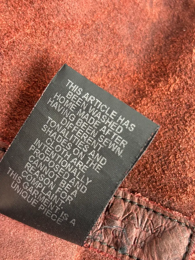 Isaac Sellam Bordeaux Leather Back-Zip Avant-Garde Jacket - Image 14