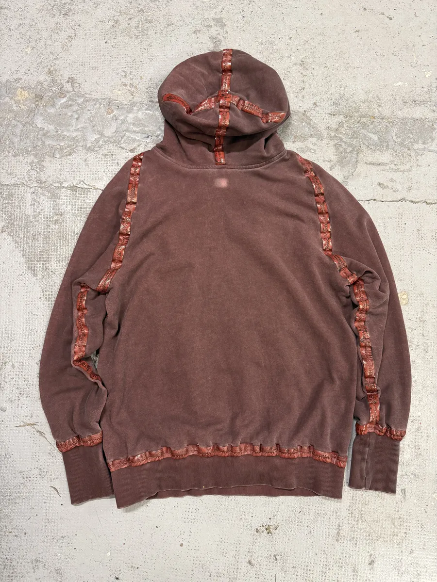 Isaac Sellam Kangoohood Bande-Molleton Red Crade Sweater - Image 2