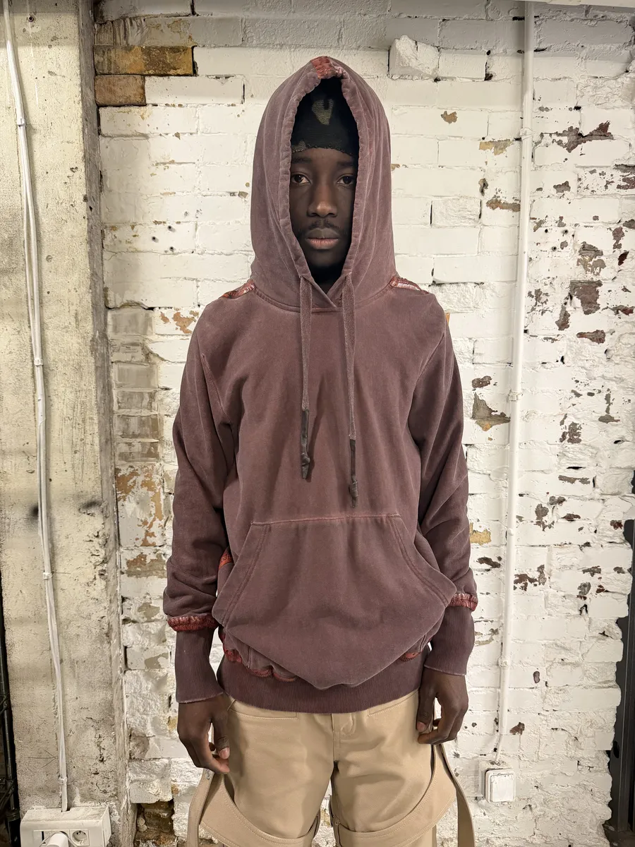 Isaac Sellam Kangoohood Bande-Molleton Red Crade Sweater - Image 3