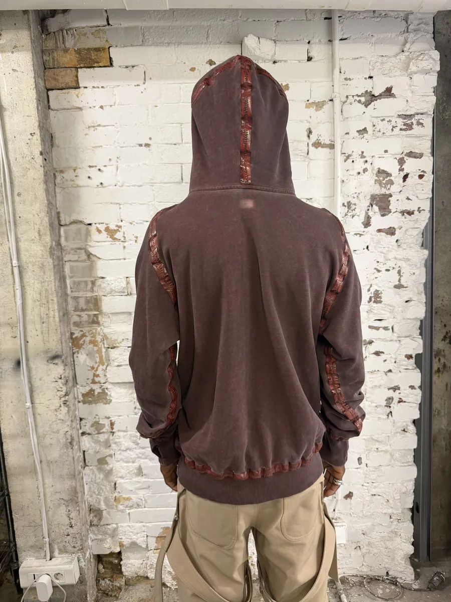 Isaac Sellam Kangoohood Bande-Molleton Red Crade Sweater - Image 4