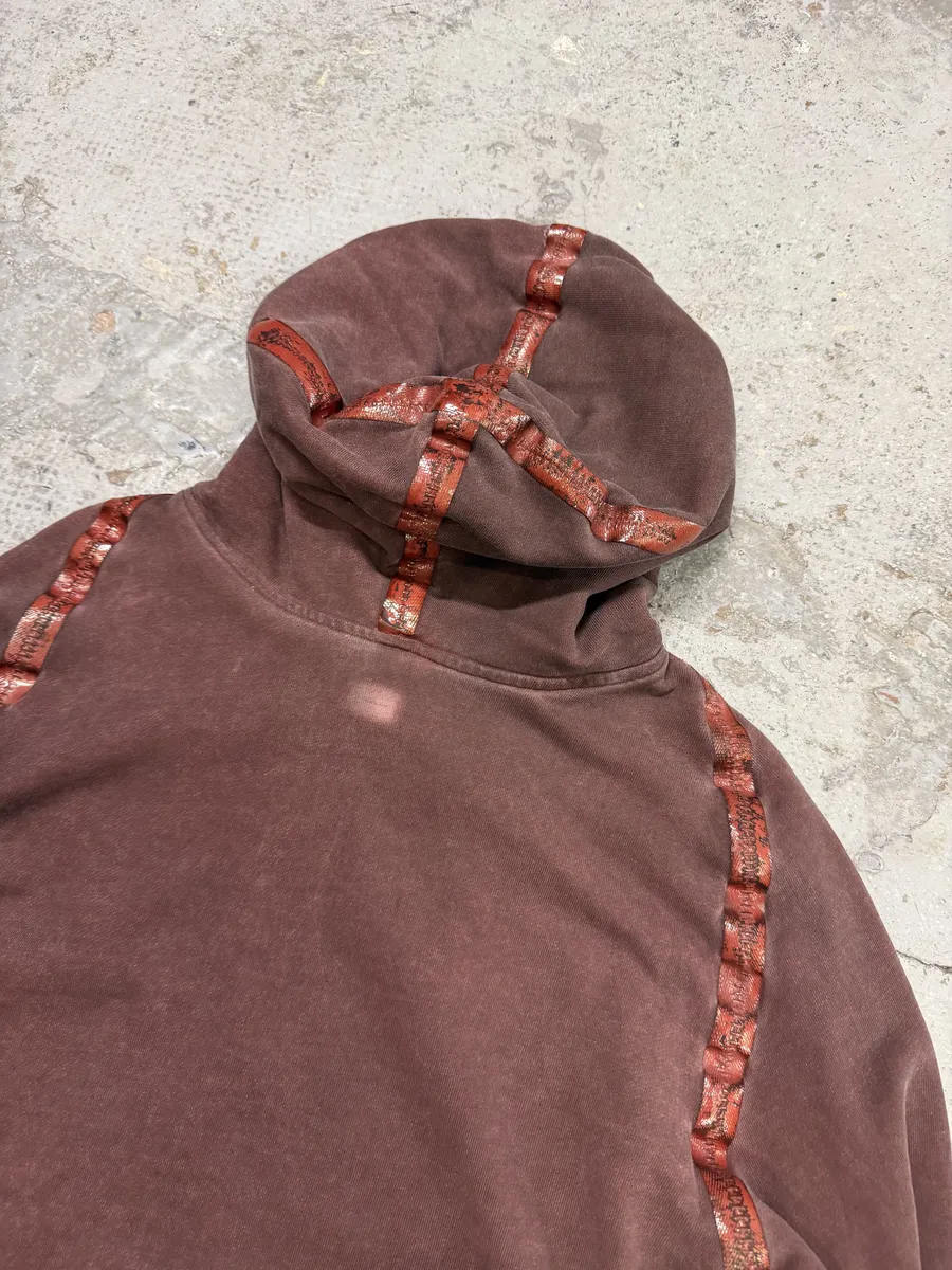 Isaac Sellam Kangoohood Bande-Molleton Red Crade Sweater - Image 6