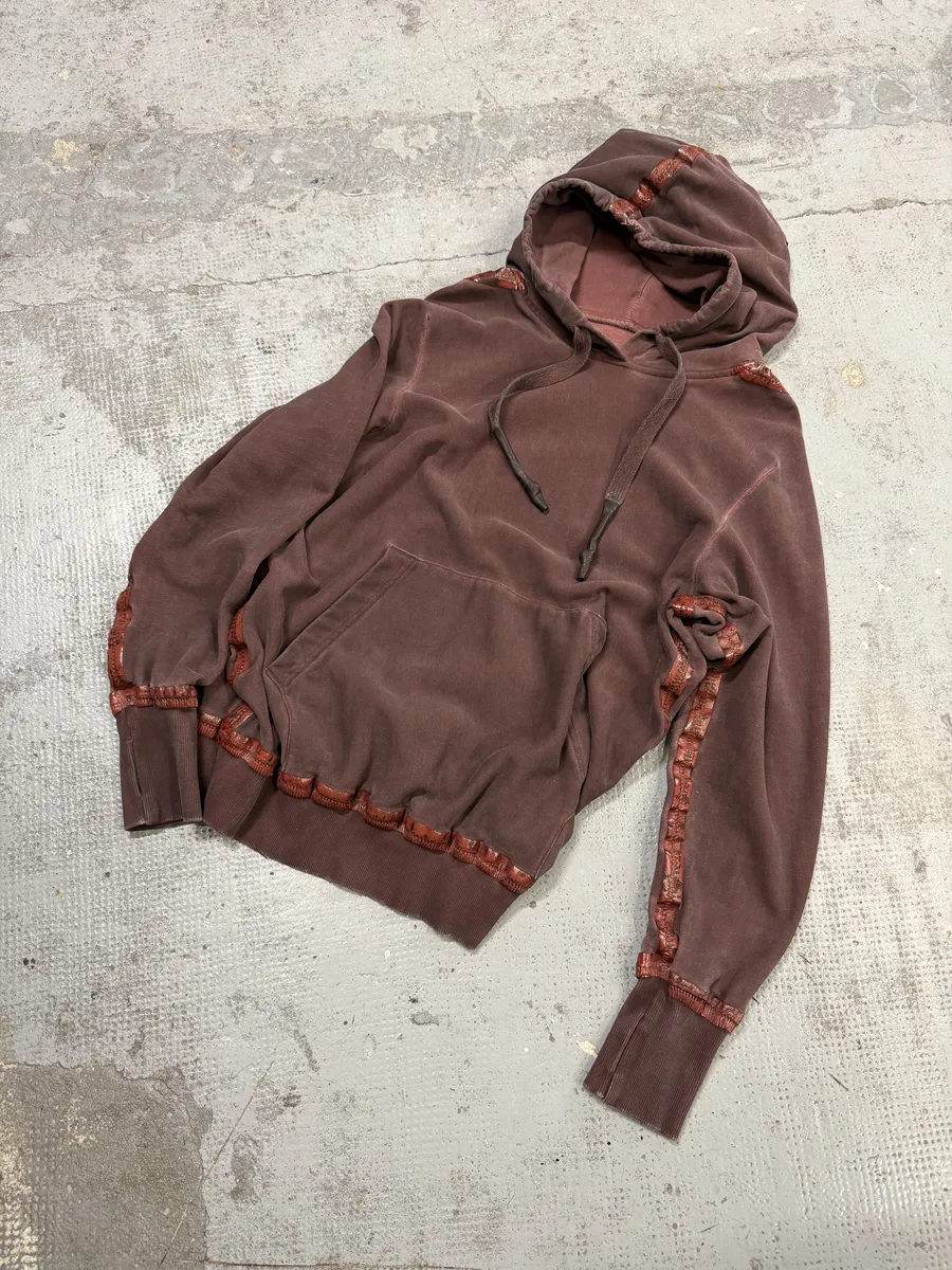 Isaac Sellam Kangoohood Bande-Molleton Red Crade Sweater - Image 7