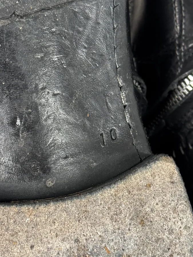Isaac Sellam Premiata Black Crocodile Leather Combat Boots - Image 11