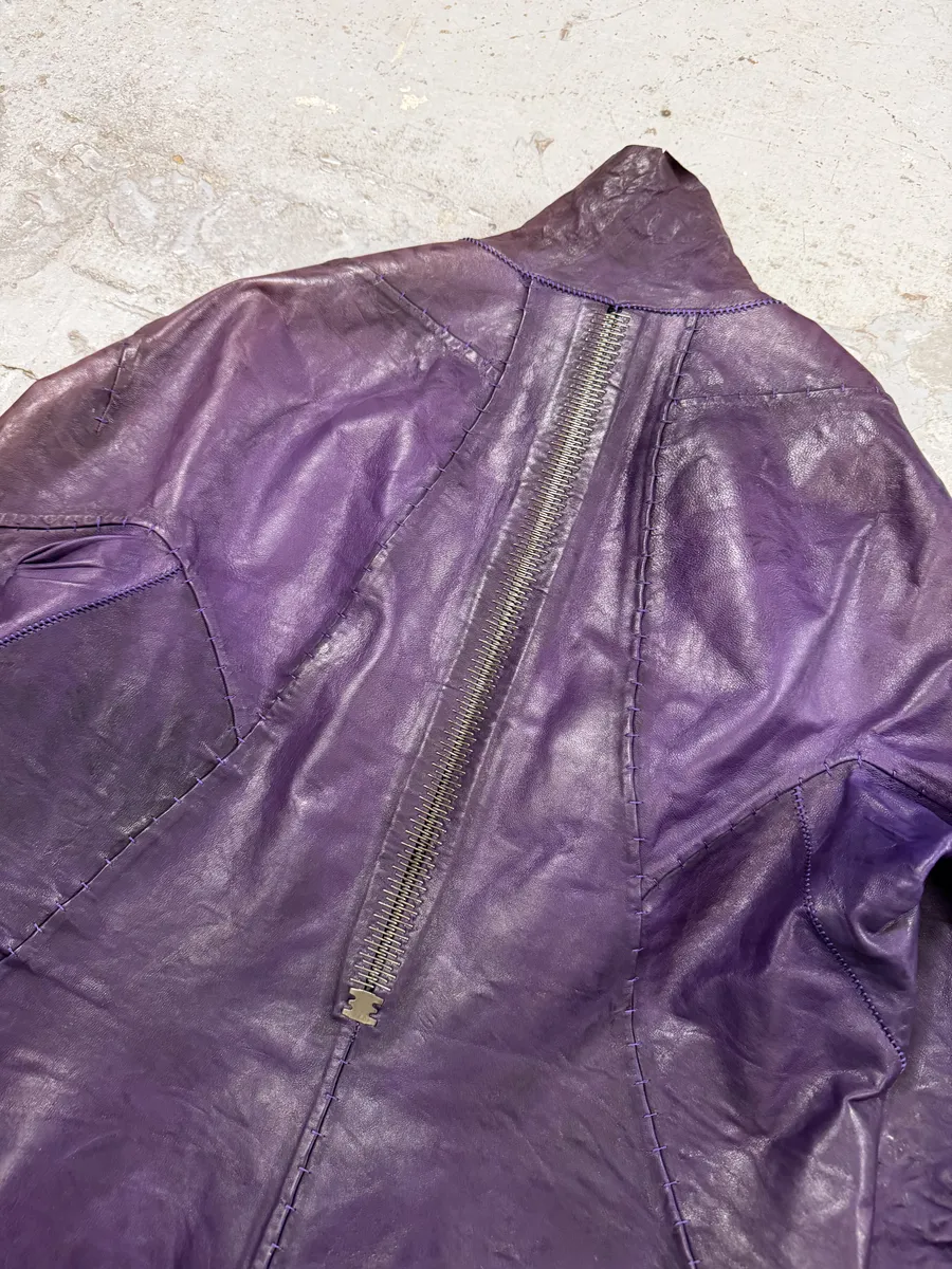 Isaac Sellam Royal Purple LST Jersey Leather Jacket - Image 10