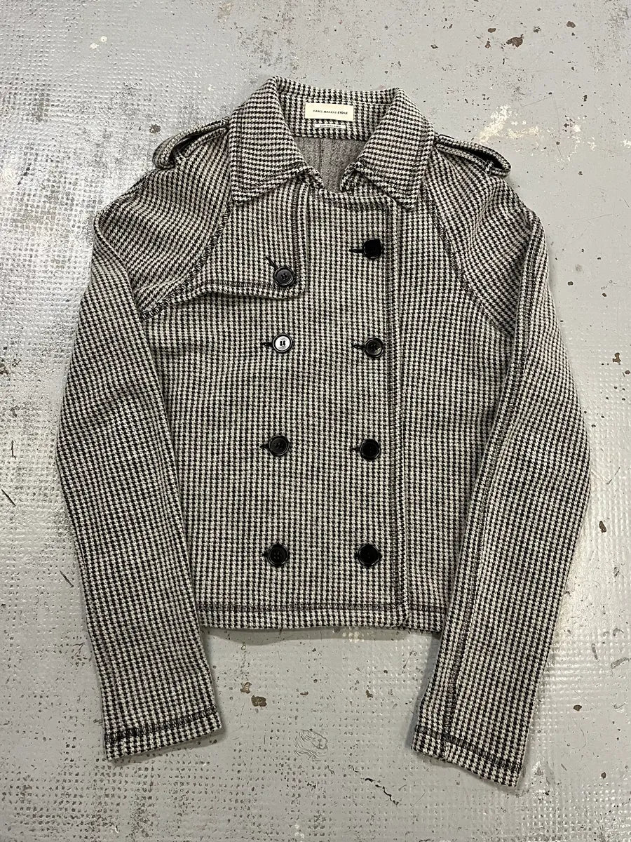 Isabel Marant Étoile Grey Wool Double-Breasted Blazer Jacket - Image 4