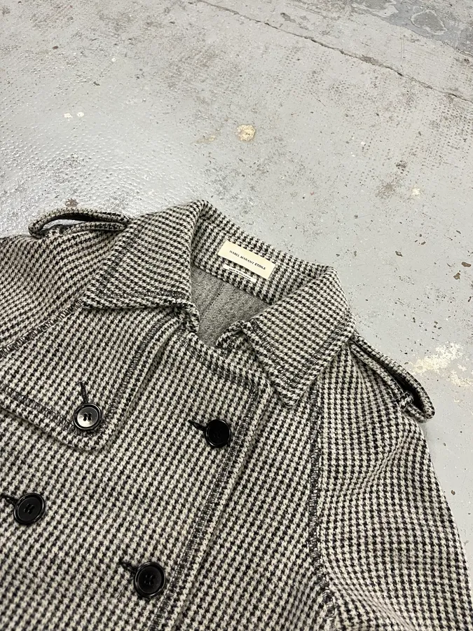 Isabel Marant Étoile Grey Wool Double-Breasted Blazer Jacket - Image 5