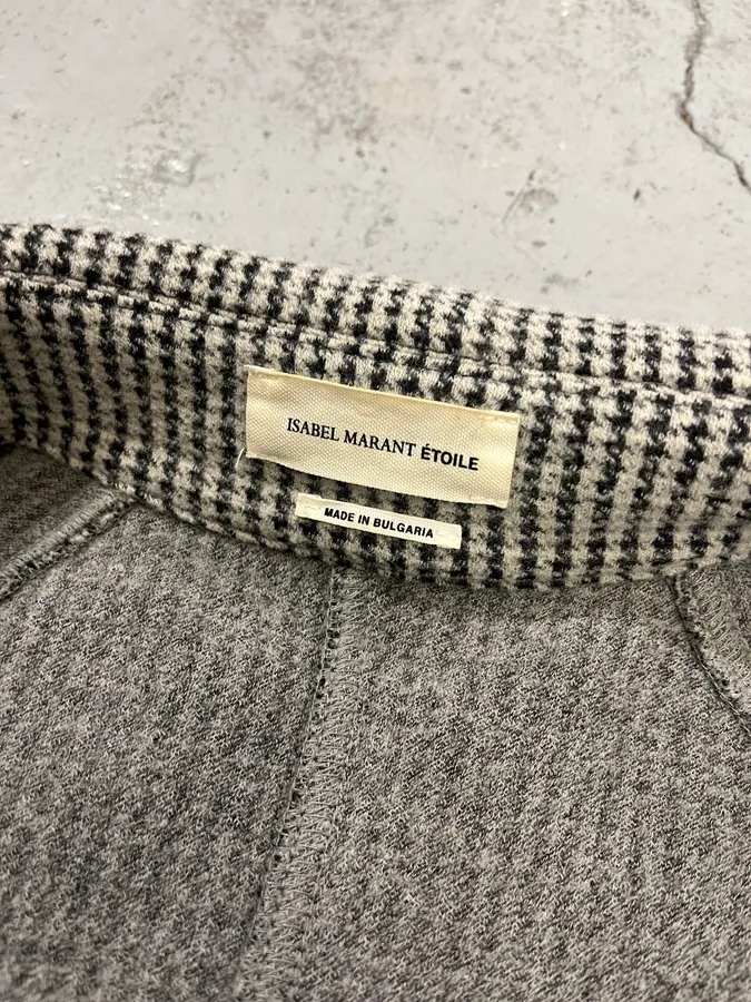 Isabel Marant Étoile Grey Wool Double-Breasted Blazer Jacket - Image 8