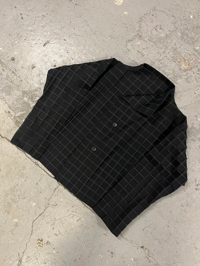 Issey Miyake Black Avant-Garde Squared Jacket - Image 14