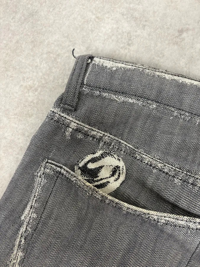 Issey Miyake Grey Signature Denim Jeans - Image 7
