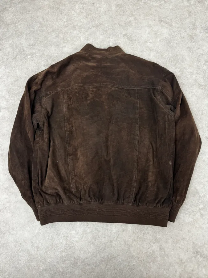 Italian Archive Brown Suede Leather Buttoned Jacket - Image 4
