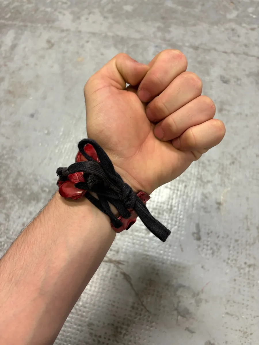 Ivo Scunzani Red Crocodile Leather Armband Bracelet - Image 5