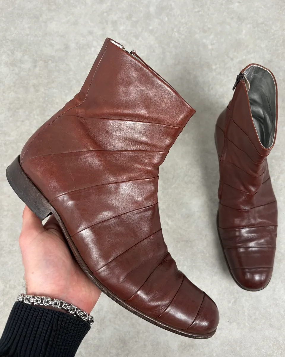 Jean Baptiste Rautureau Brown Leather Boots