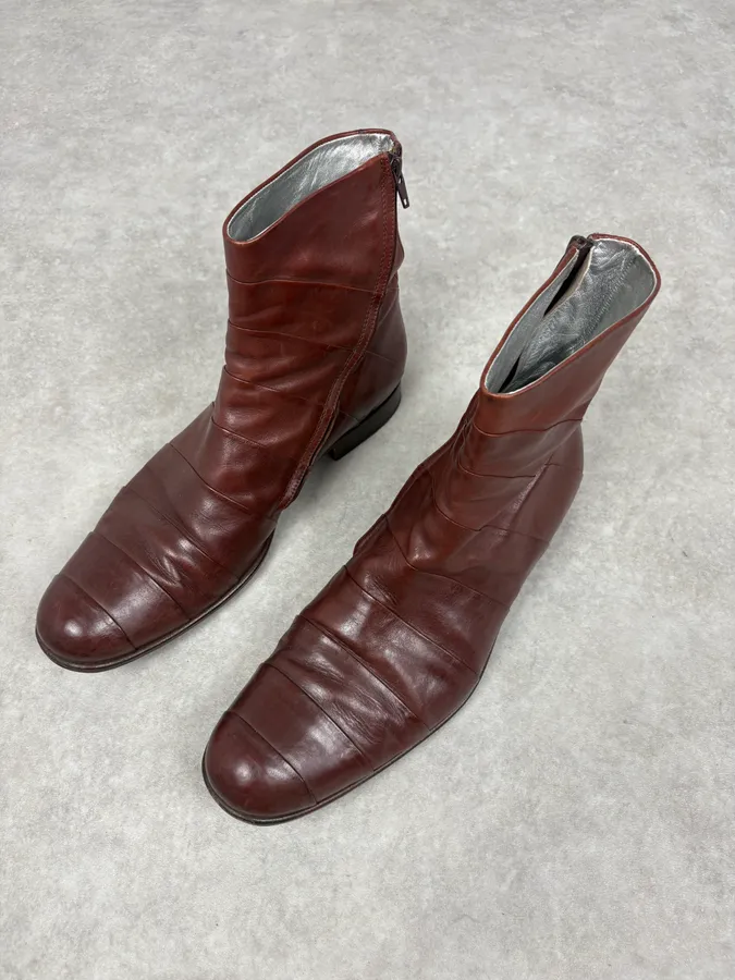 Jean Baptiste Rautureau Brown Leather Boots - Image 3