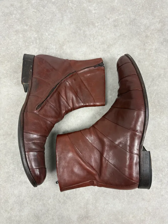 Jean Baptiste Rautureau Brown Leather Boots - Image 4
