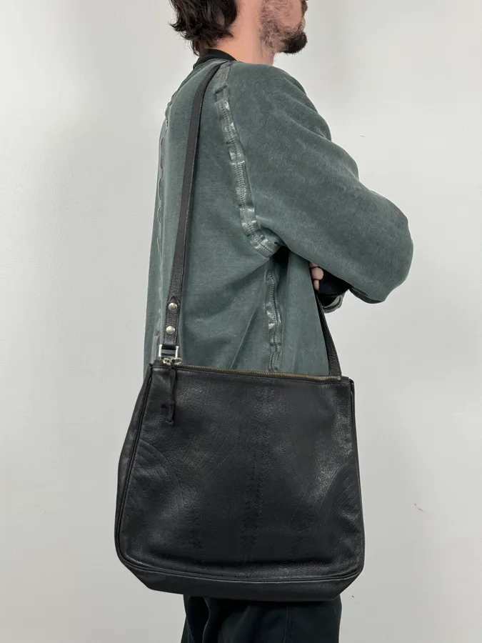 Jean Paul Gaultier Art Déco Black Leather Bag - Image 2