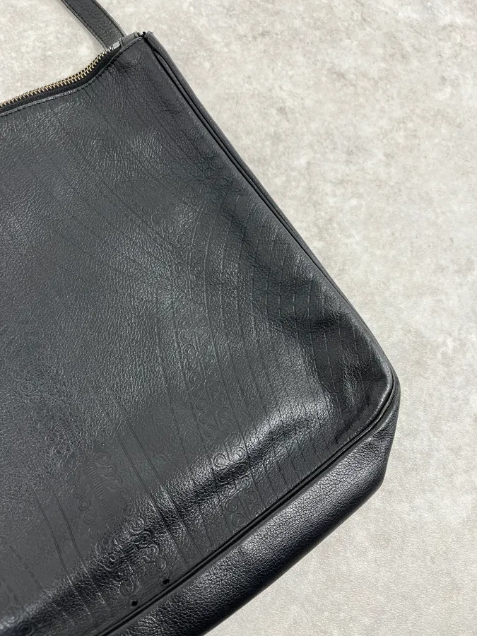 Jean Paul Gaultier Art Déco Black Leather Bag - Image 3