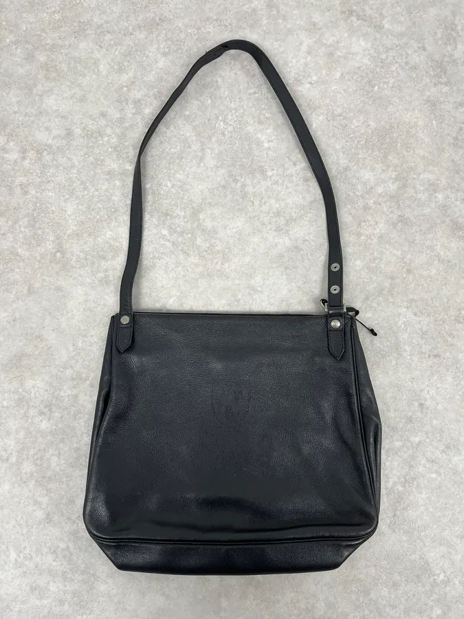 Jean Paul Gaultier Art Déco Black Leather Bag - Image 5