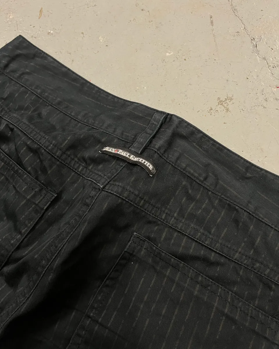 Jean Paul Gaultier Black Classy Striped Pants - Image 10