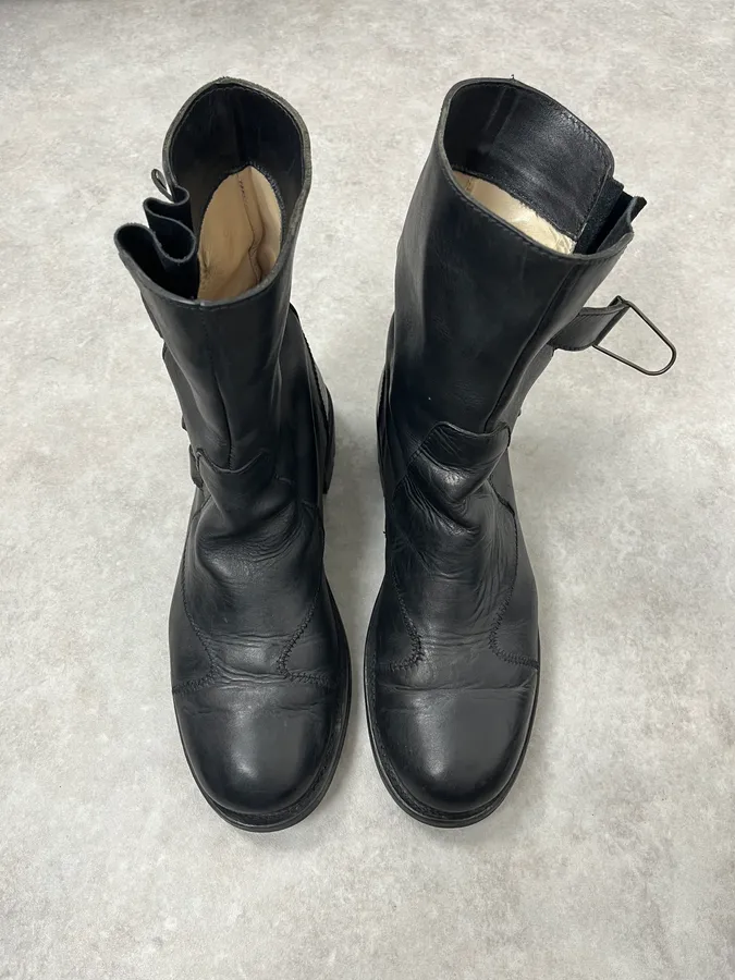Jean Paul Gaultier Black High Leather Boots - Image 2