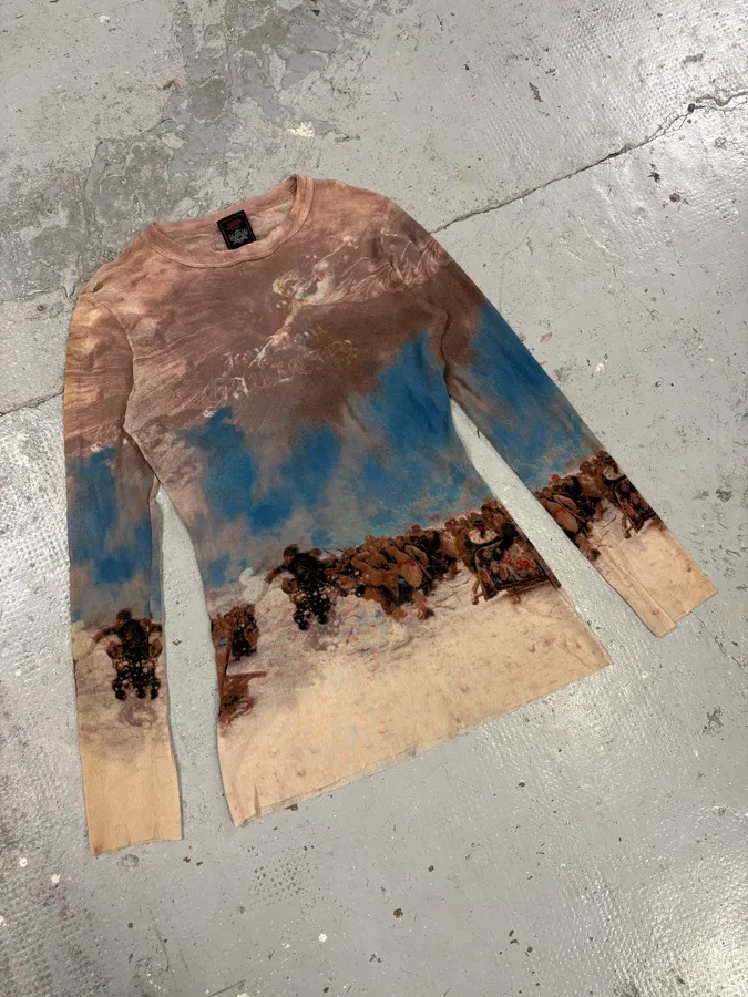 Jean Paul Gaultier God Above The War Mesh Longsleeves - Image 2