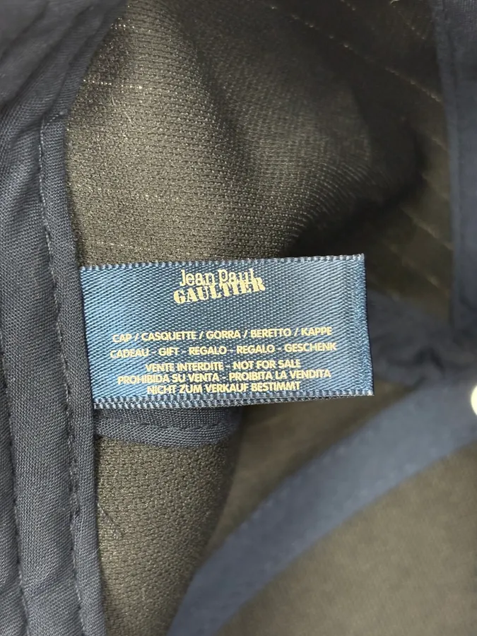 Jean Paul Gaultier Navy & White Striped Cap - Image 7