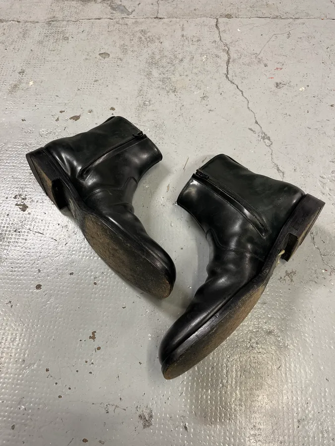 Jil Sander Black Leather Boots - Image 3