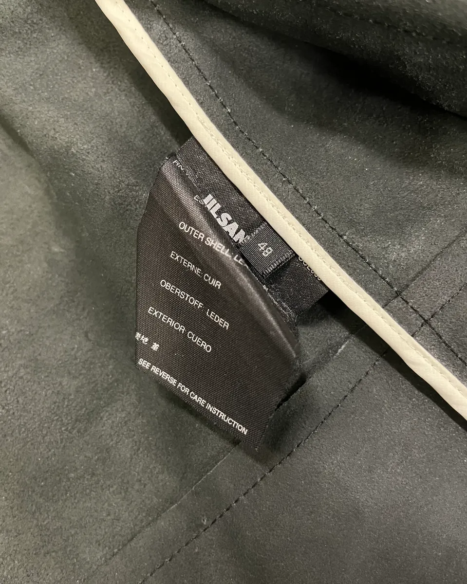 Jil Sander Black Leather Racer Jacket - Image 10