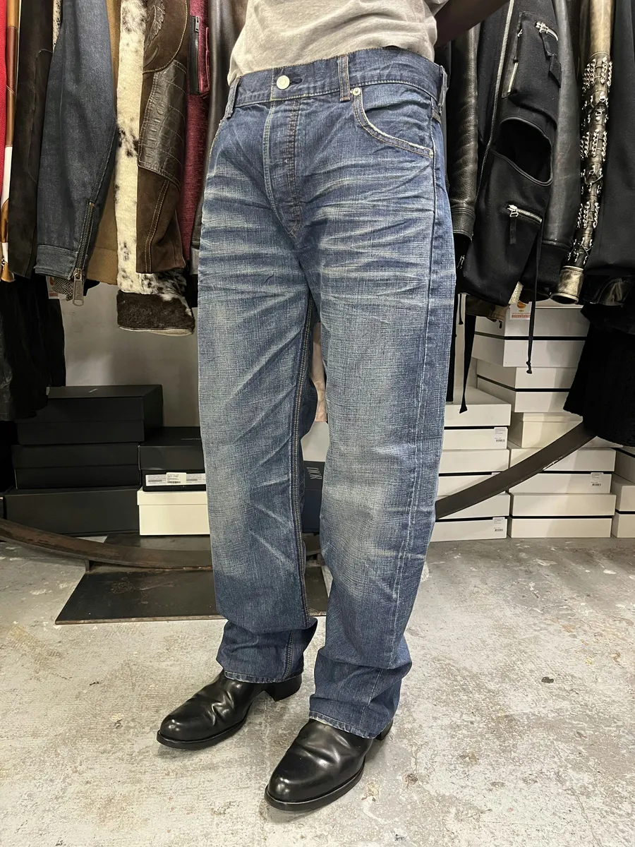 Jil Sander Blue Faded Denim Regular Jeans - Image 4