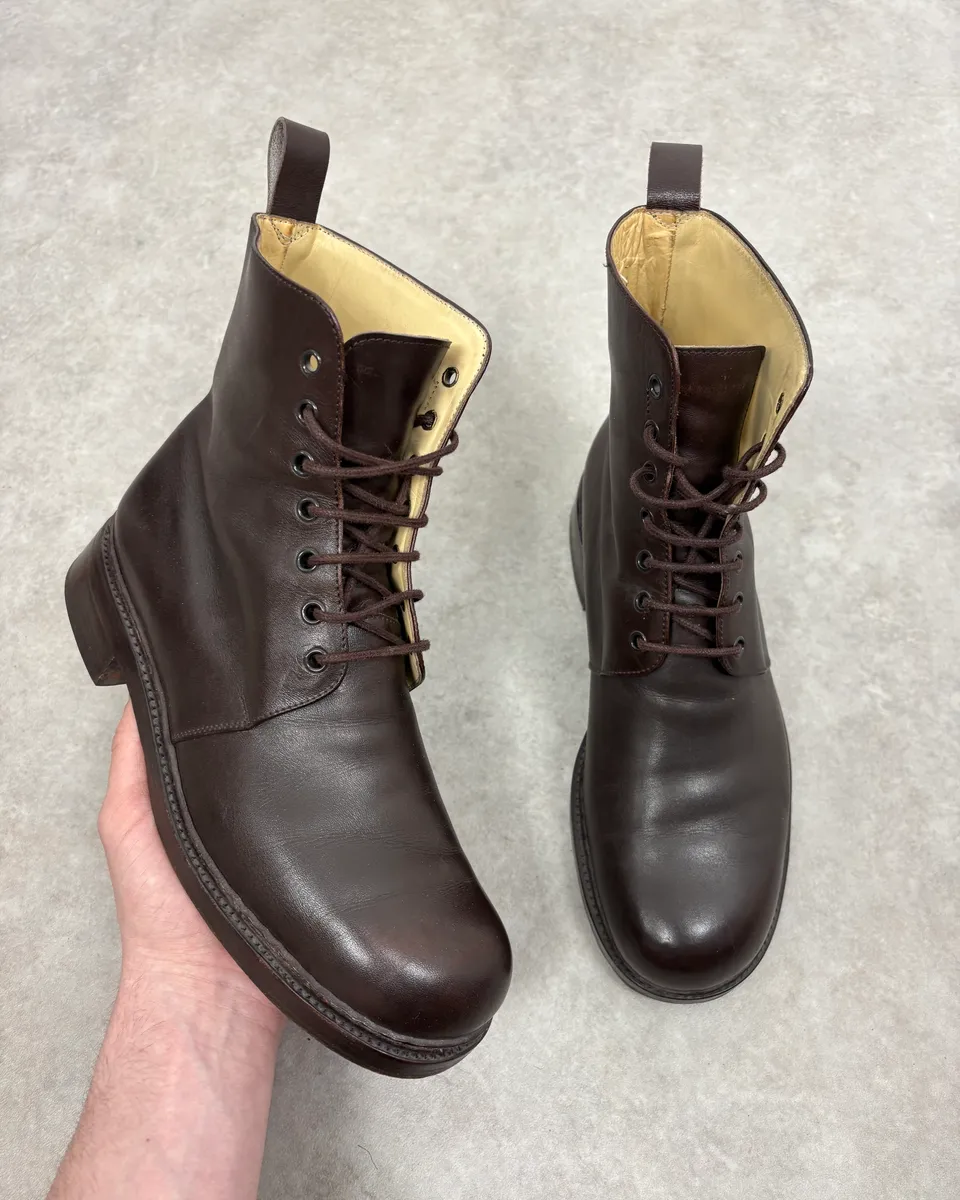 Jil Sander Brown Classy Leather Boots