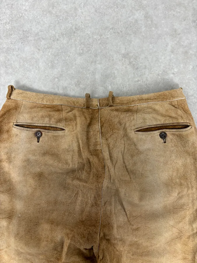 Jil Sander Brown Leather Classy Pants - Image 7