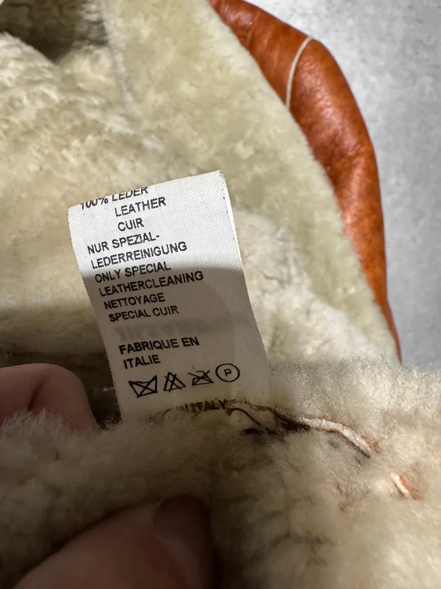 Jil Sander Camel Grilled Leather Long Jacket - Image 9
