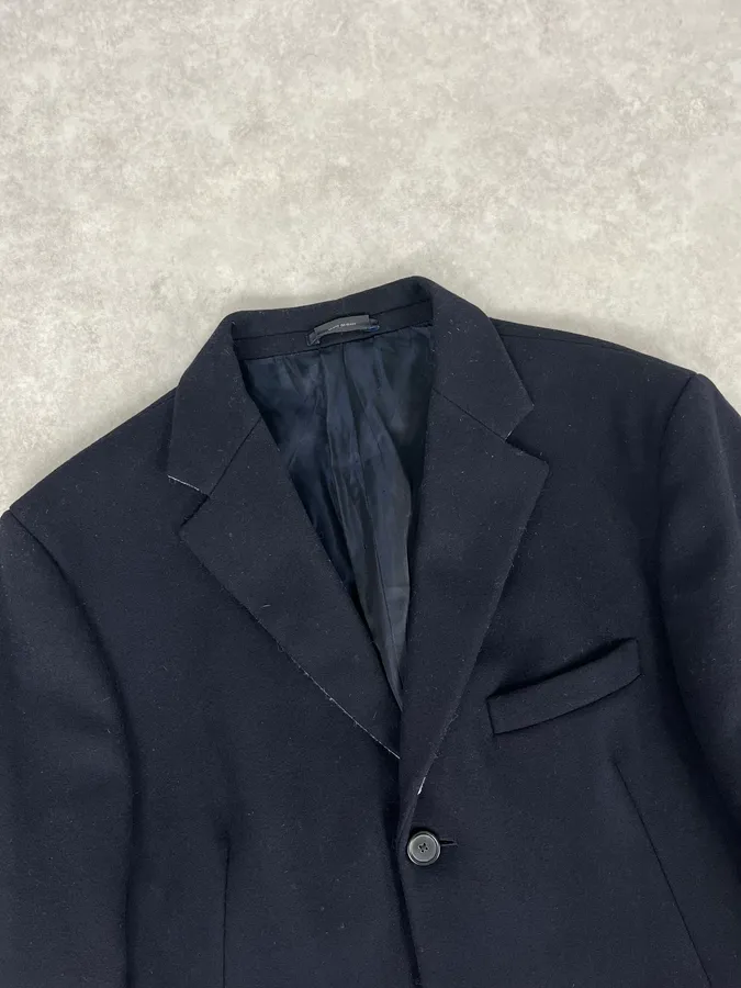 Jil Sander Navy Wool Long Coat - Image 5