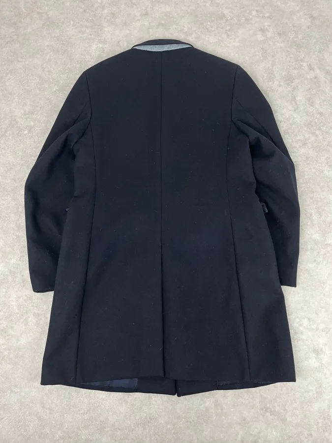 Jil Sander Navy Wool Long Coat - Image 6