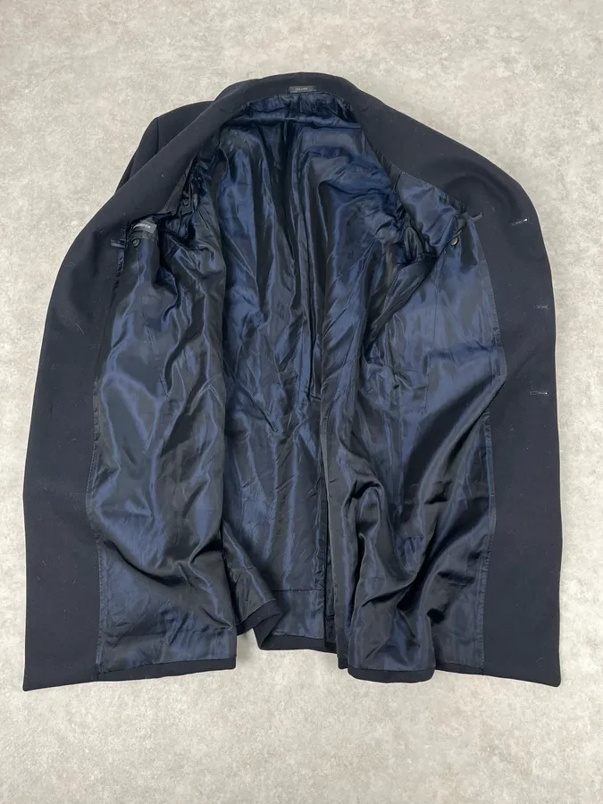 Jil Sander Navy Wool Long Coat - Image 8
