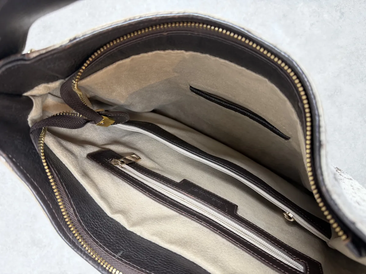 Jil Sander Pony Hair Brown Cow Print Handle Bag - Image 11