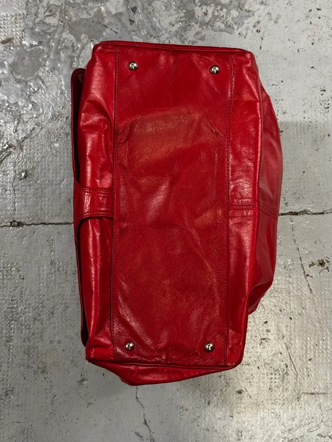 Jil Sander Red Tactical Multi-Pocket Handle Bag - Image 9