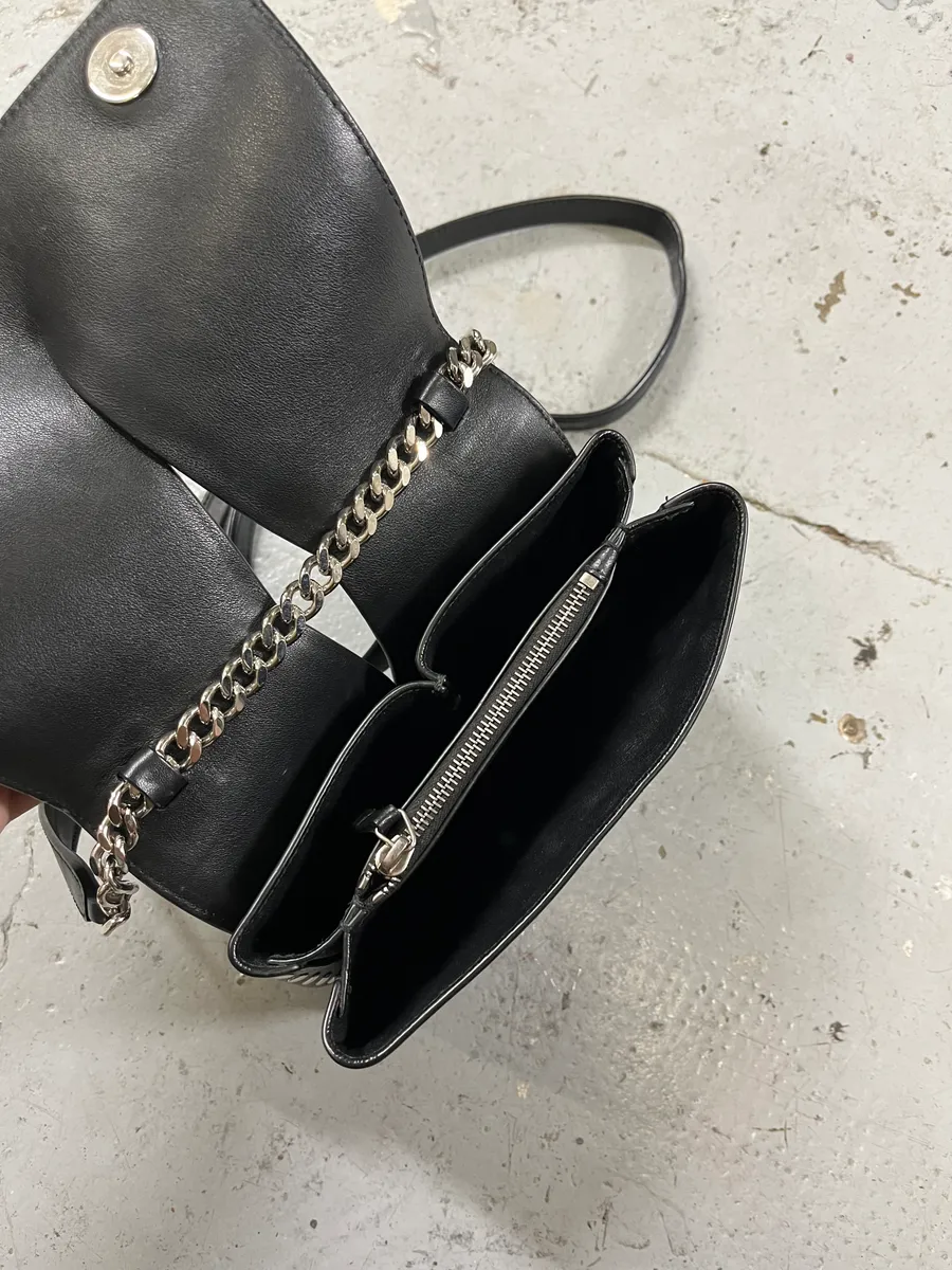 Jil Sander Studded Black Leather Shoulder Bag - Image 10
