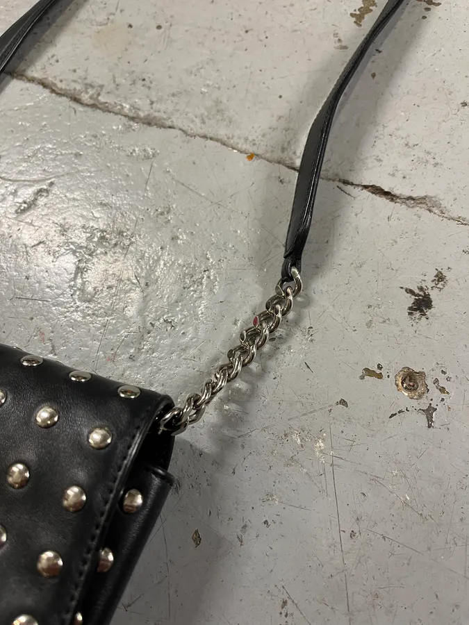 Jil Sander Studded Black Leather Shoulder Bag - Image 5