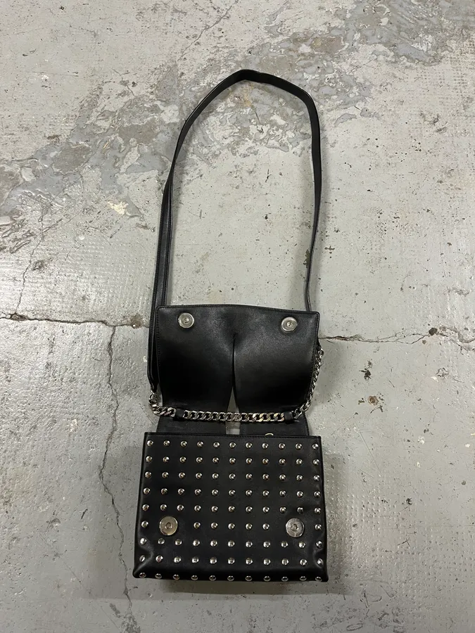 Jil Sander Studded Black Leather Shoulder Bag - Image 7