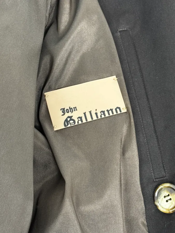 John Galliano Dark Brown Minimalist Officer Caban Jacket - Image 10