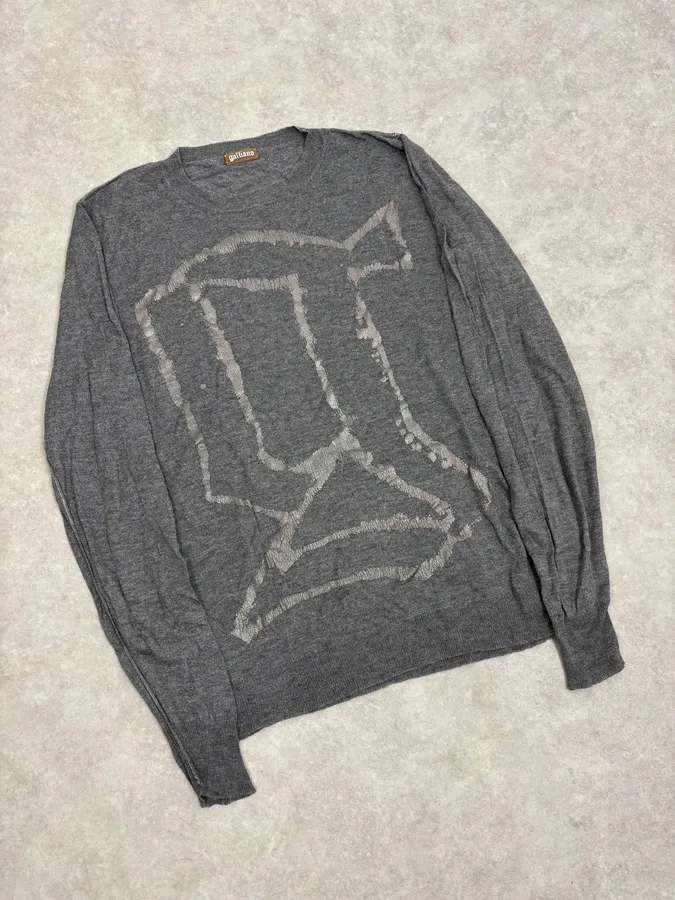 John Galliano G Propaganda Grey Sweater - Image 4