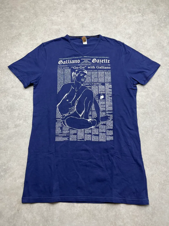 John Galliano Gazette Women Navy T-Shirt